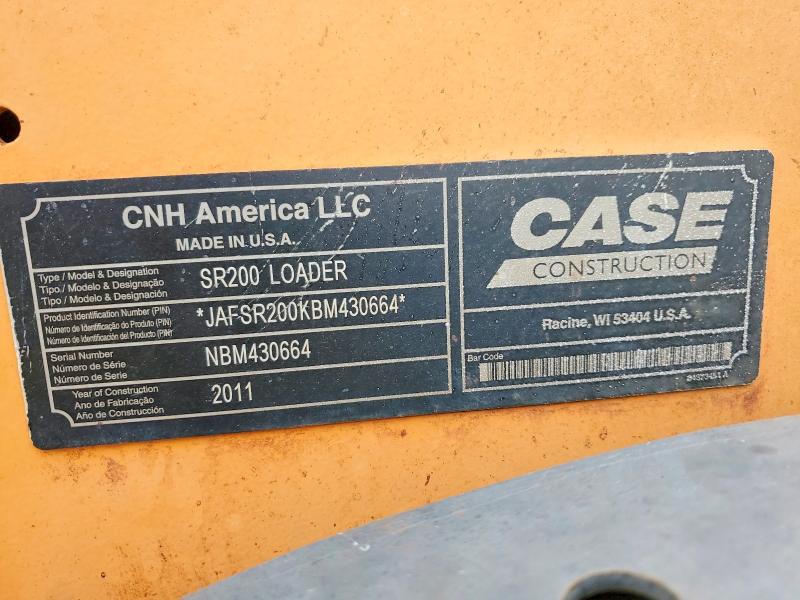 Продажа на аукционе авто 2011 Case Sr200, vin: JAFSR200KBM430664, номер лота: 78259665