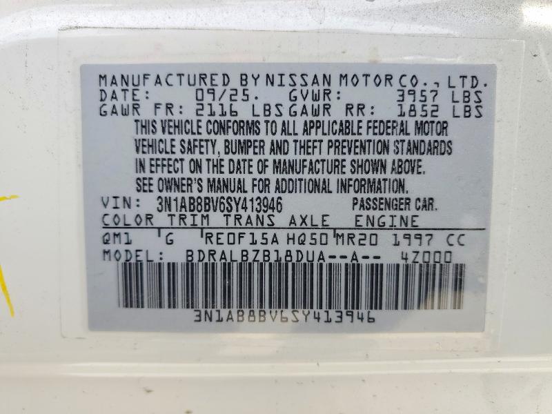 Aukcja sprzedaży 2025 Nissan Sentra, vin: 3N1AB8BV6SY413946, numer aukcji: 78603055