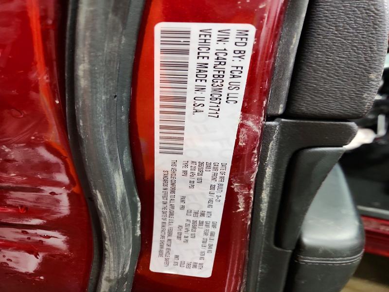 Продаж на аукціоні авто 2021 Jeep Grand Cherokee, vin: 1C4RJFBG3MC671717, номер лоту: 78890945