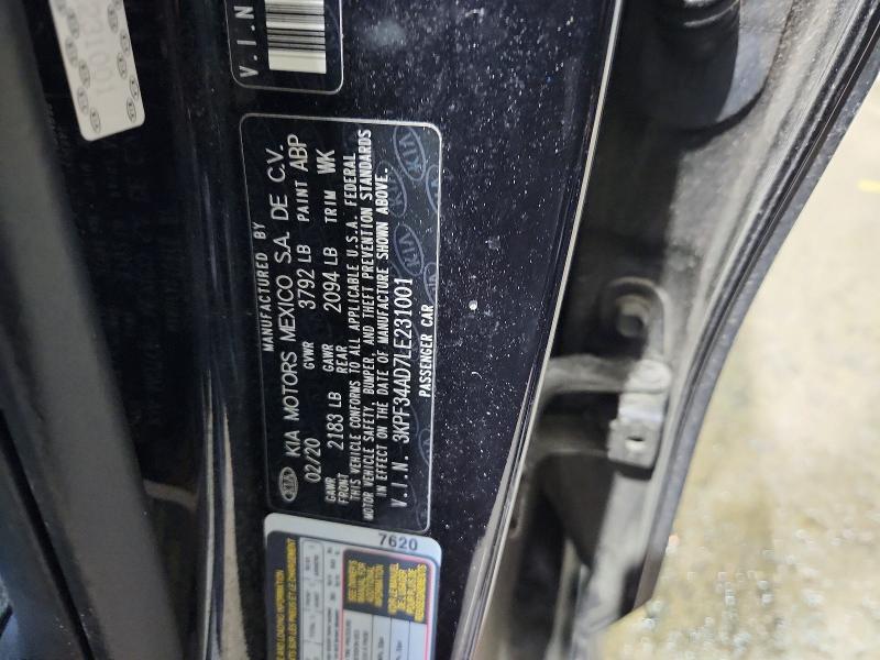 Aukcja sprzedaży 2020 Kia Forte, vin: 3KPF34AD7LE231001, numer aukcji: 77125905