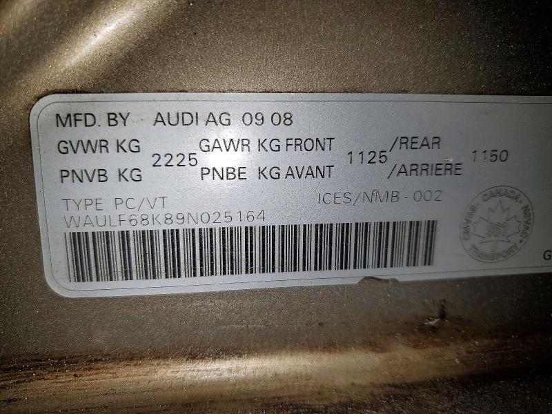 Aukcja sprzedaży 2009 Audi A4, vin: WAULF68K89N025164, numer aukcji: 75832395