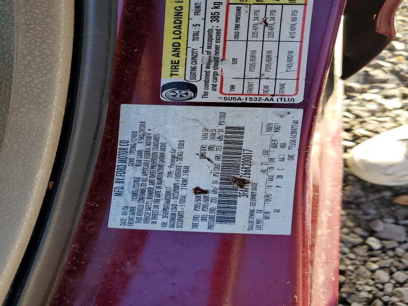 2006 Ford Fusion მანქანა იყიდება აუქციონზე, vin: 3FAFP07Z66R200017, აუქციონის ნომერი: 75791465