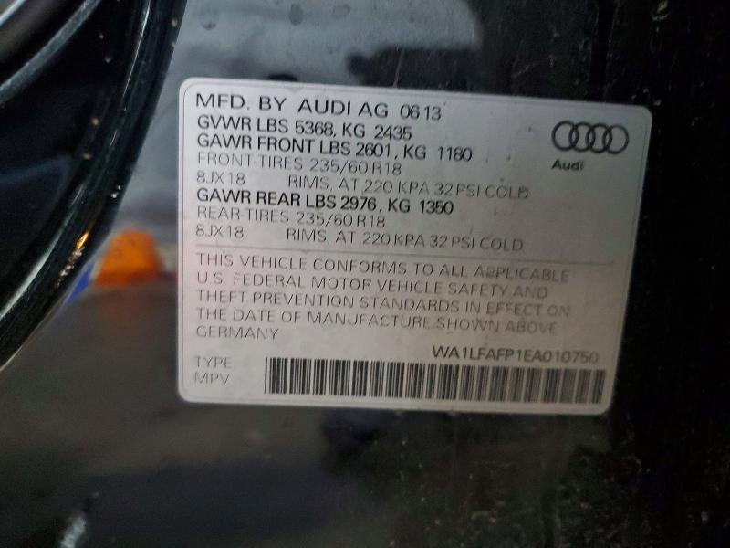 Продажа на аукционе авто 2014 Audi Q5, vin: WA1LFAFP1EA010750, номер лота: 77740655