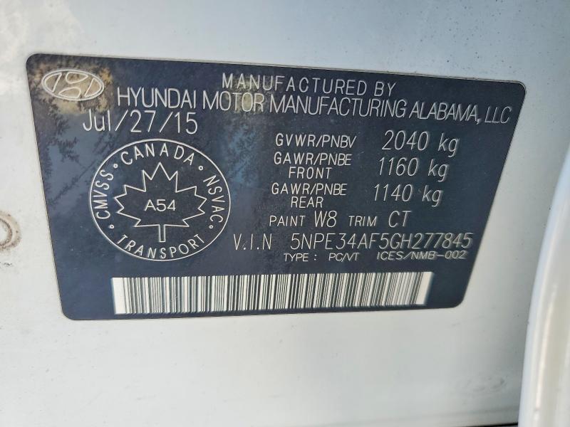 Продажа на аукционе авто 2016 Hyundai Sonata, vin: 5NPE34AF5GH277845, номер лота: 76248135