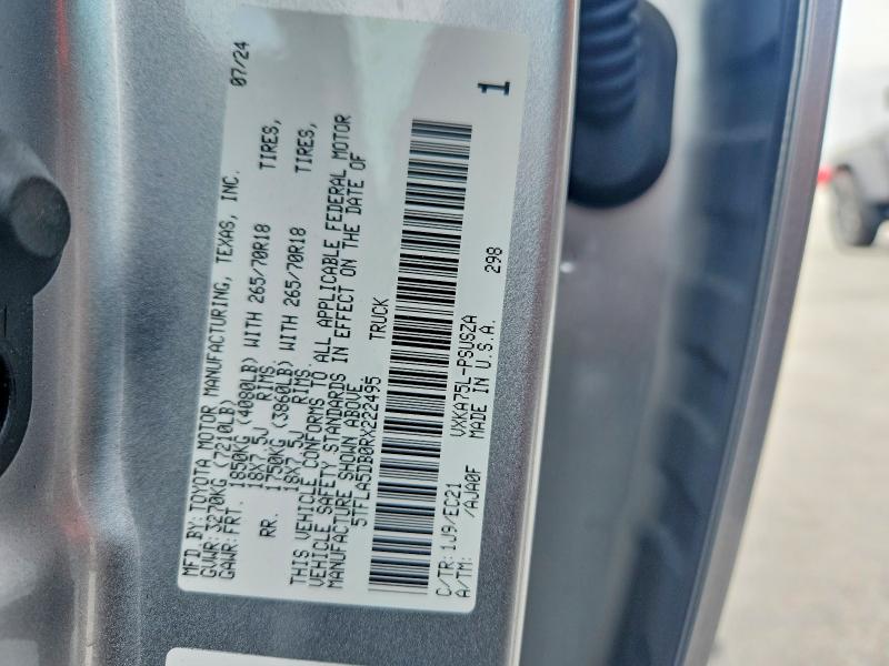 Aukcja sprzedaży 2024 Toyota Tundra, vin: 5TFLA5DB0RX222495, numer aukcji: 79270075