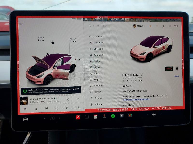 77210735 :رقم المزاد ، 7SAYGAEE4RF064925 vin ، 2024 Tesla Model Y مزاد بيع