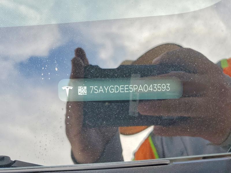 2023 Tesla Model Y მანქანა იყიდება აუქციონზე, vin: 7SAYGDEE5PA043593, აუქციონის ნომერი: 78557125