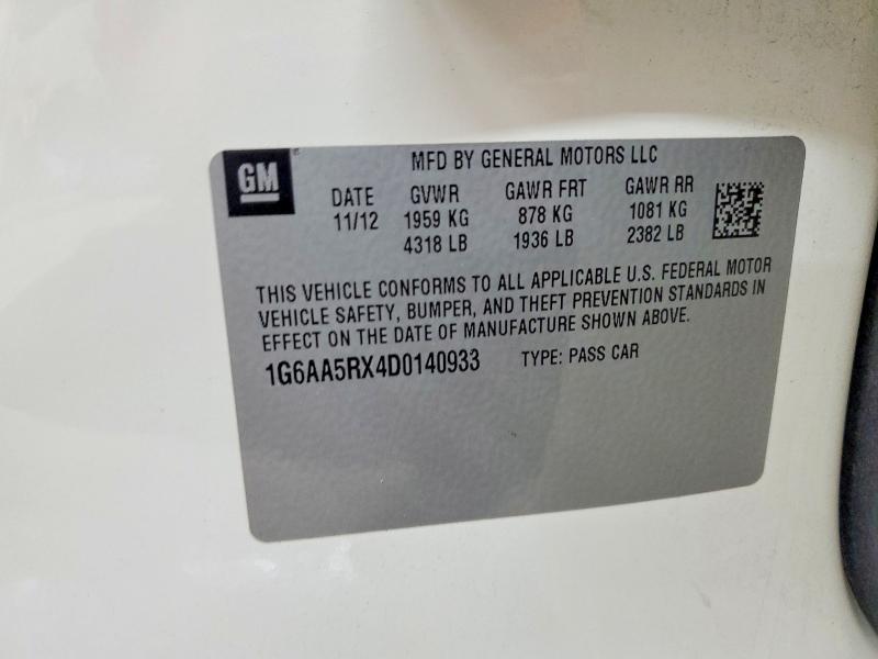 Aukcja sprzedaży 2013 Cadillac Ats, vin: 1G6AA5RX4D0140933, numer aukcji: 75961265