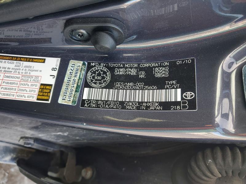 Продажа на аукционе авто 2010 Toyota Prius, vin: JTDKN3DU9A0125606, номер лота: 77171585