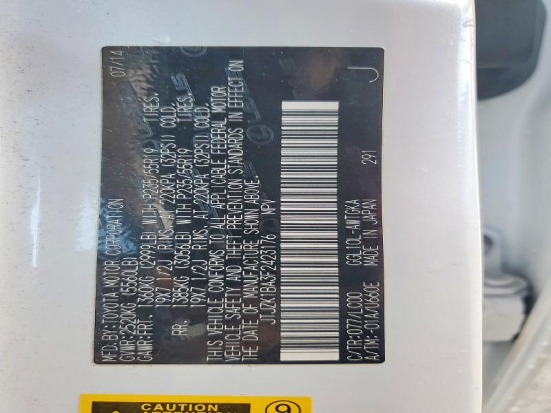 Aukcja sprzedaży 2015 Lexus Rx, vin: JTJZK1BA3F2423176, numer aukcji: 77830515