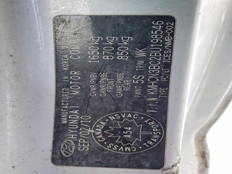 Продажа на аукционе авто 2011 Hyundai Accent Se, vin: KMHCN3BC2BU198546, номер лота: 74220035