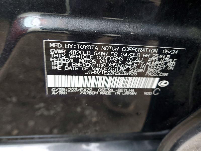 Aukcja sprzedaży 2024 Lexus Is 350, vin: JTHGZ1E23R5035926, numer aukcji: 77733025