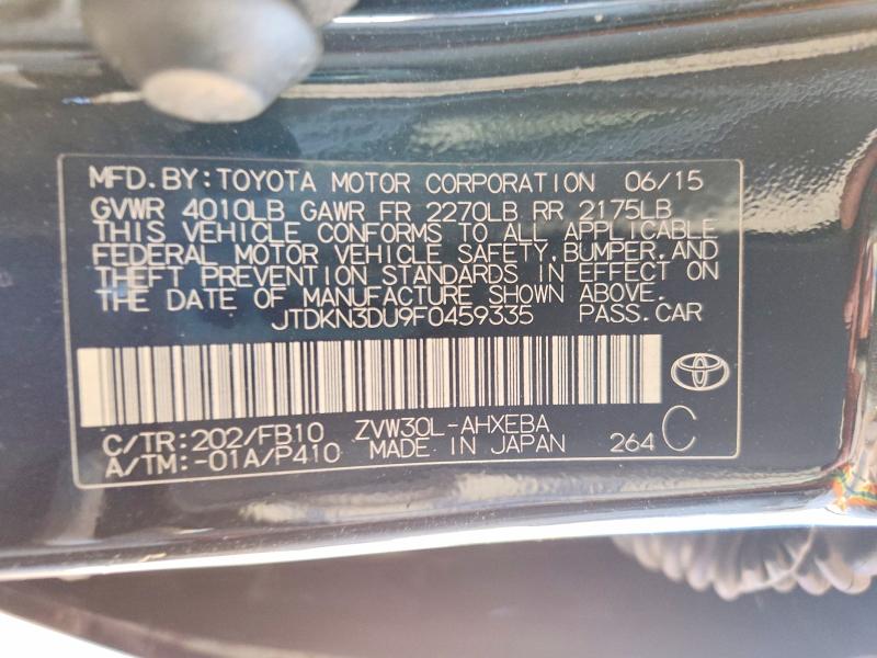 Продаж на аукціоні авто 2015 Toyota Prius, vin: JTDKN3DU9F0459335, номер лоту: 79264095