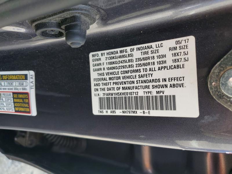 Продажа на аукционе авто 2017 Honda Cr-v, vin: 7FARW1H5XHE010712, номер лота: 79004995