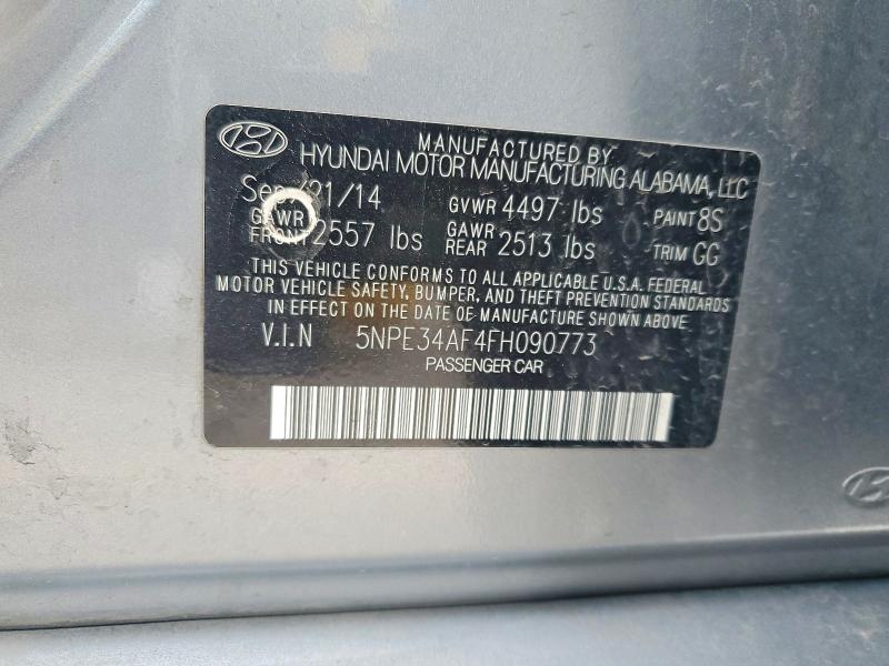 2015 Hyundai Sonata მანქანა იყიდება აუქციონზე, vin: 5NPE34AF4FH090773, აუქციონის ნომერი: 78187125