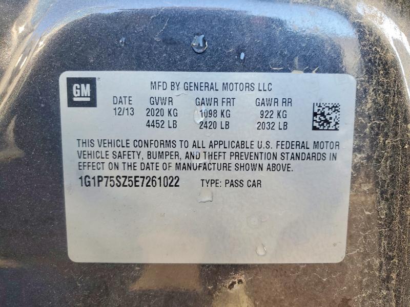 77221815 :رقم المزاد ، 1G1P75SZ5E7261022 vin ، 2014 Chevrolet Cruze مزاد بيع