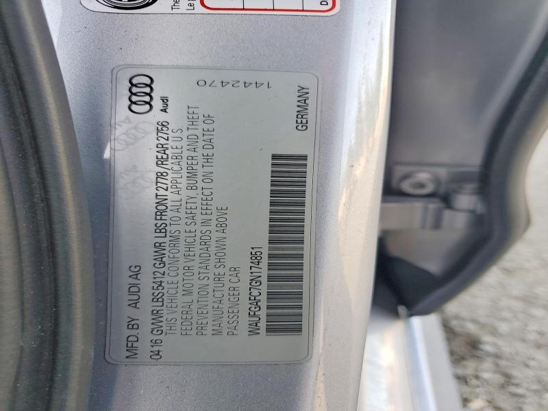 78306165 :رقم المزاد ، WAUFGAFC7GN174851 vin ، 2016 Audi A6 مزاد بيع