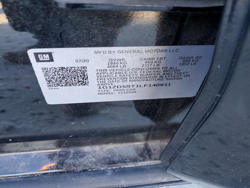 Продажа на аукционе авто 2020 Chevrolet Malibu, vin: 1G1ZD5ST1LF140911, номер лота: 78282725