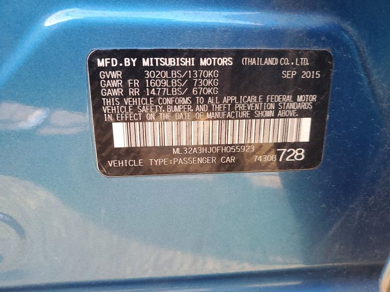 Продаж на аукціоні авто 2015 Mitsubishi Mirage, vin: ML32A3HJ0FH055923, номер лоту: 76553085