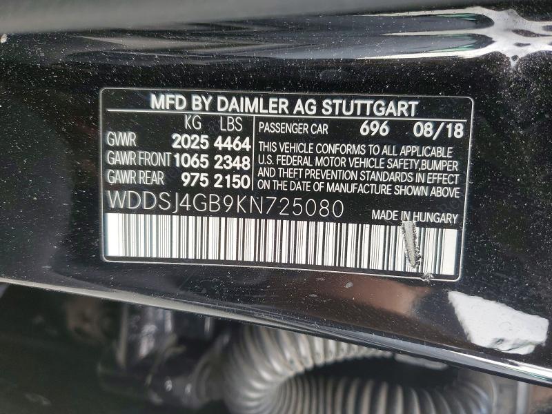 Aukcja sprzedaży 2019 Mercedes-benz Cla, vin: WDDSJ4GB9KN725080, numer aukcji: 77699005