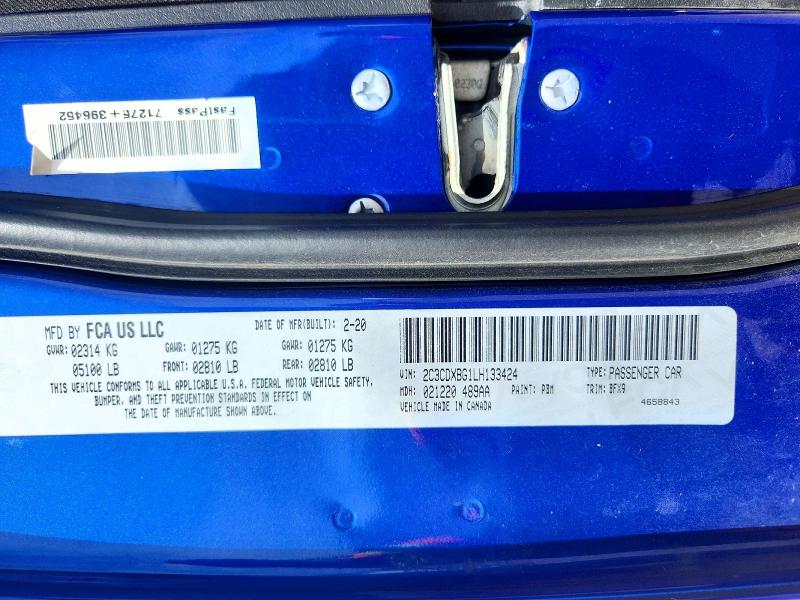 78739025 :رقم المزاد ، 2C3CDXBG1LH133424 vin ، 2020 Dodge Charger مزاد بيع