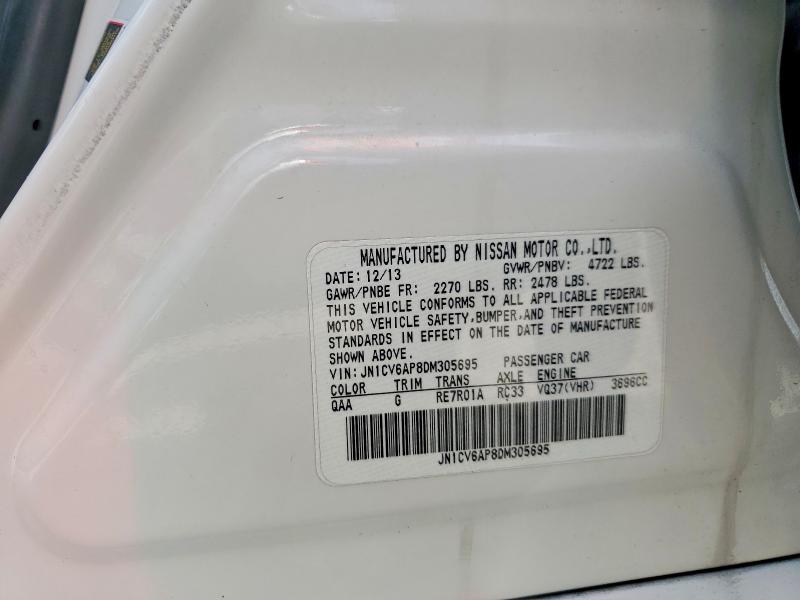 78925405 :رقم المزاد ، JN1CV6AP8DM305695 vin ، 2013 Infiniti G37 Sedan مزاد بيع