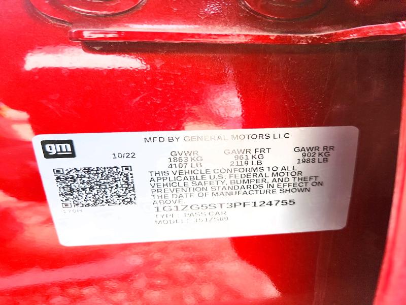 78401535 :رقم المزاد ، 1G1ZG5ST3PF124755 vin ، 2023 Chevrolet Malibu مزاد بيع