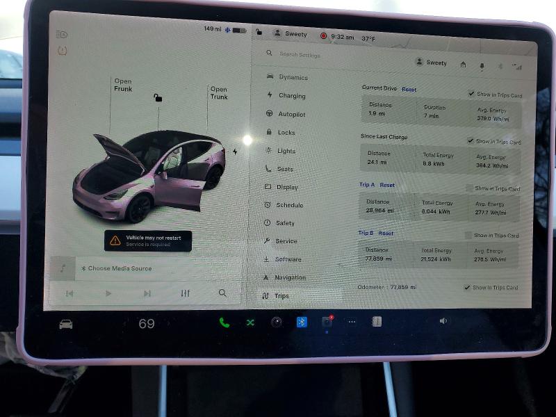 Aukcja sprzedaży 2020 Tesla Model Y, vin: 5YJYGDEE3LF037141, numer aukcji: 76835815