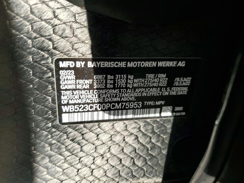Продажа на аукционе авто 2023 Bmw Ix, vin: WB523CF00PCM75953, номер лота: 78134505