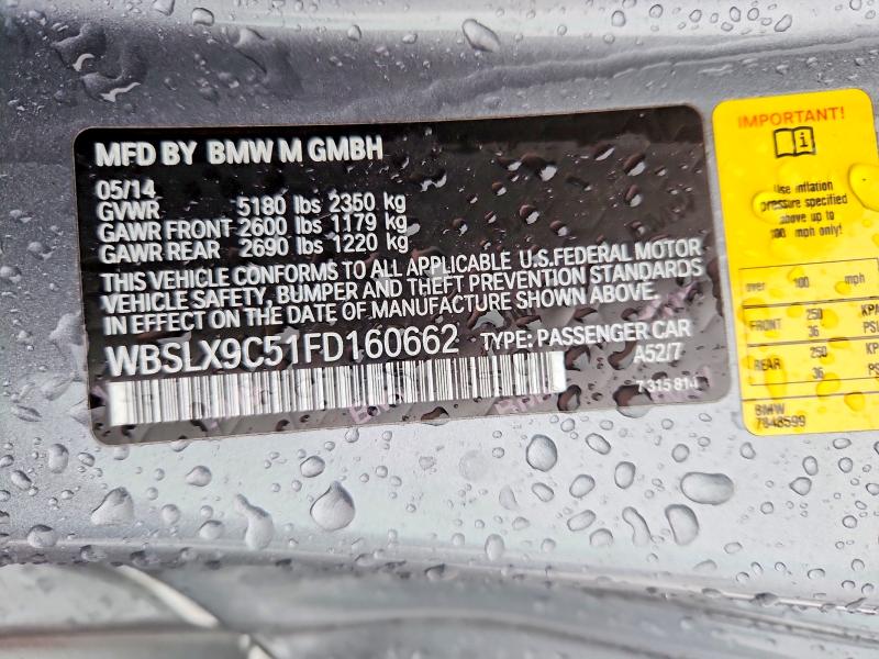 Продажа на аукционе авто 2015 Bmw M6, vin: WBSLX9C51FD160662, номер лота: 77577075