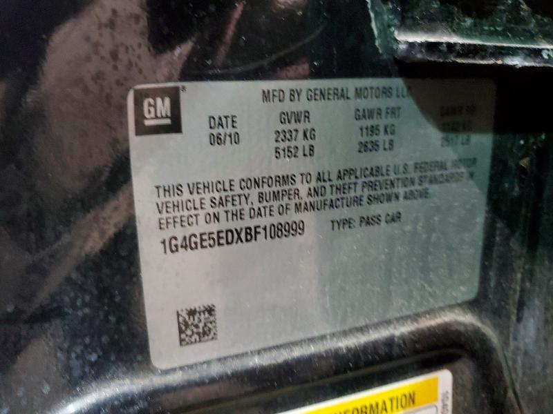 Aukcja sprzedaży 2011 Buick Lacrosse, vin: 1G4GE5EDXBF108999, numer aukcji: 76781895