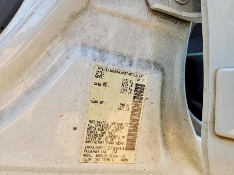 Aukcja sprzedaży 2018 Nissan Altima, vin: 1N4AL3AP7JC274844, numer aukcji: 78769265