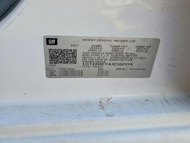 2018 Gmc Sierra მანქანა იყიდება აუქციონზე, vin: 1GT22REY4JZ162376, აუქციონის ნომერი: 76939925