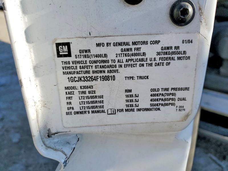 Продаж на аукціоні авто 2004 Chev Silverado, vin: 1GCJK33264F190810, номер лоту: 75979365