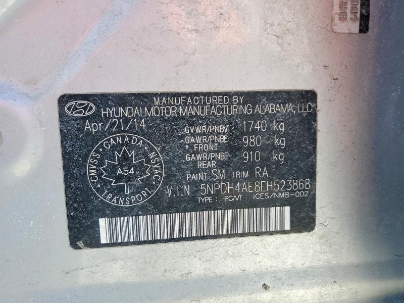 Aukcja sprzedaży 2014 Hyundai Elantra, vin: 5NPDH4AE8EH523868, numer aukcji: 77115875
