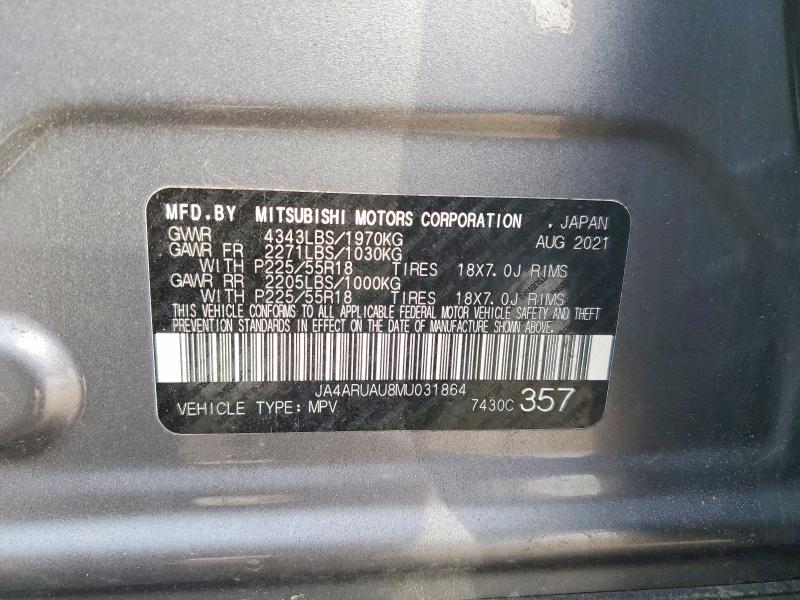 Продаж на аукціоні авто 2021 Mitsubishi Outlander Sport, vin: JA4ARUAU8MU031864, номер лоту: 75393985