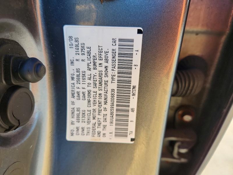 Auction sale of the 2009 Acura Tl, vin: 19UUA86599A006839, lot number: 77386355