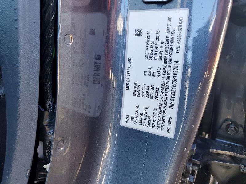 Продажа на аукционе авто 2023 Tesla Model 3, vin: 5YJ3E1EC6PF627014, номер лота: 78338795