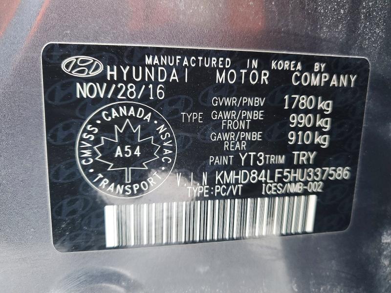 Продажа на аукционе авто 2017 Hyundai Elantra, vin: KMHD84LF5HU337586, номер лота: 76509085