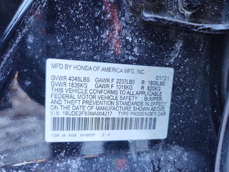 Aukcja sprzedaży 2021 Acura Ilx, vin: 19UDE2F83MA004217, numer aukcji: 77222035