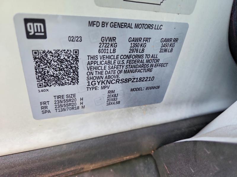 78726465 :رقم المزاد ، 1GYKNCRS8PZ182210 vin ، 2023 Cadillac Xt5 مزاد بيع