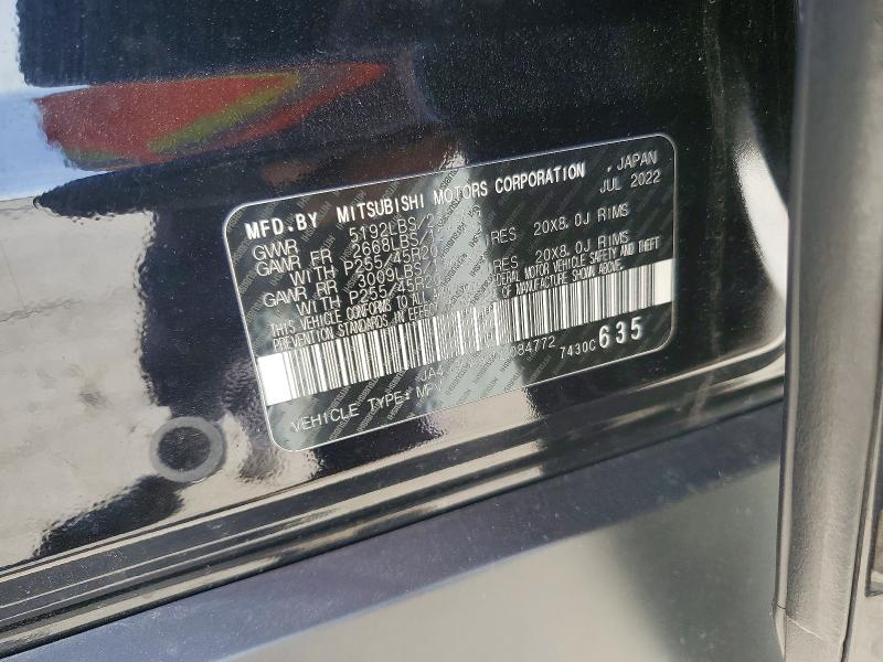 Продаж на аукціоні авто 2022 Mitsubishi Outlander, vin: JA4J3UA83NZ084772, номер лоту: 76742505