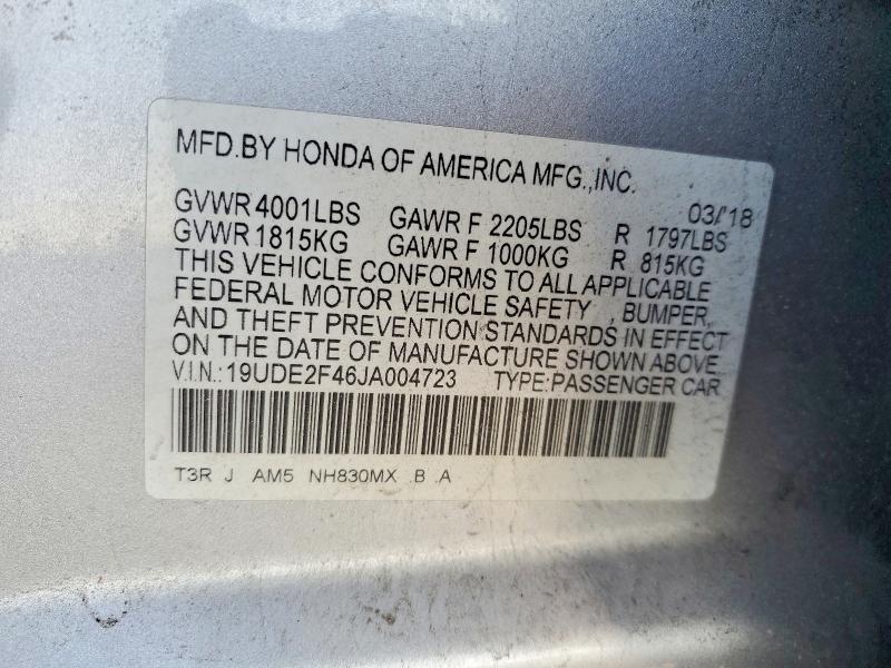 Aukcja sprzedaży 2018 Acura Ilx, vin: 19UDE2F46JA004723, numer aukcji: 75073975