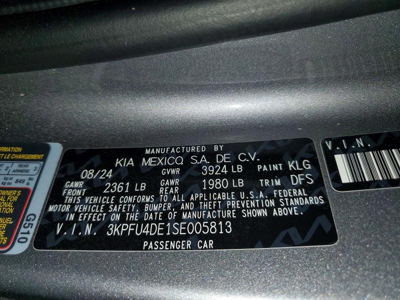 Auction sale of the 2025 Kia K4, vin: 3KPFU4DE1SE005813, lot number: 77852445