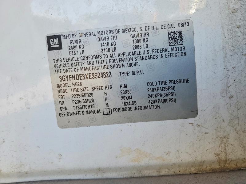 Продажа на аукционе авто 2014 Cadillac Srx, vin: 3GYFNDE3XES524823, номер лота: 75489185