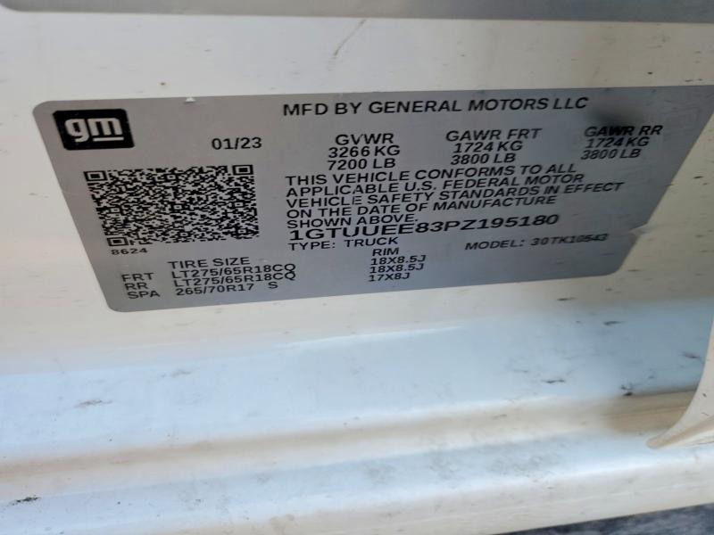 78986455 :رقم المزاد ، 1GTUUEE83PZ195180 vin ، 2023 Gmc Sierra مزاد بيع