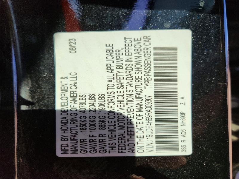 Aukcja sprzedaży 2024 Acura Integra, vin: 19UDE4H69RA009307, numer aukcji: 79117435