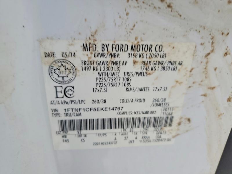 Продажа на аукционе авто 2014 Ford F150, vin: 1FTNF1CF5EKE14767, номер лота: 76531085