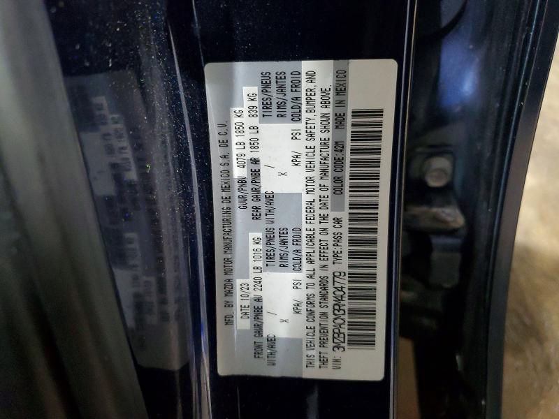 Aukcja sprzedaży 2024 Mazda 3, vin: 3MZBPACM3RM404779, numer aukcji: 76799215