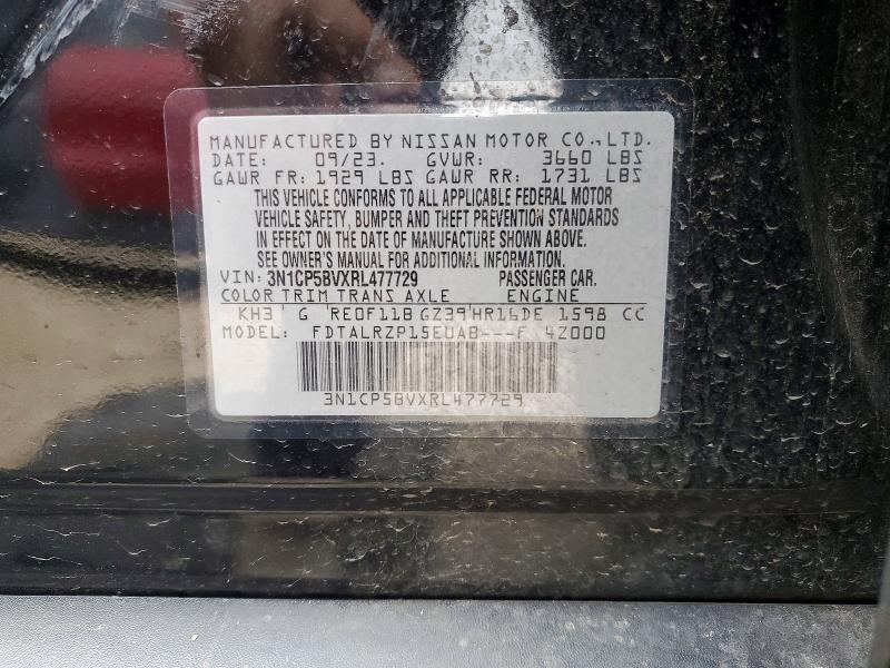 2024 Nissan Kicks მანქანა იყიდება აუქციონზე, vin: 3N1CP5BVXRL477729, აუქციონის ნომერი: 74662775